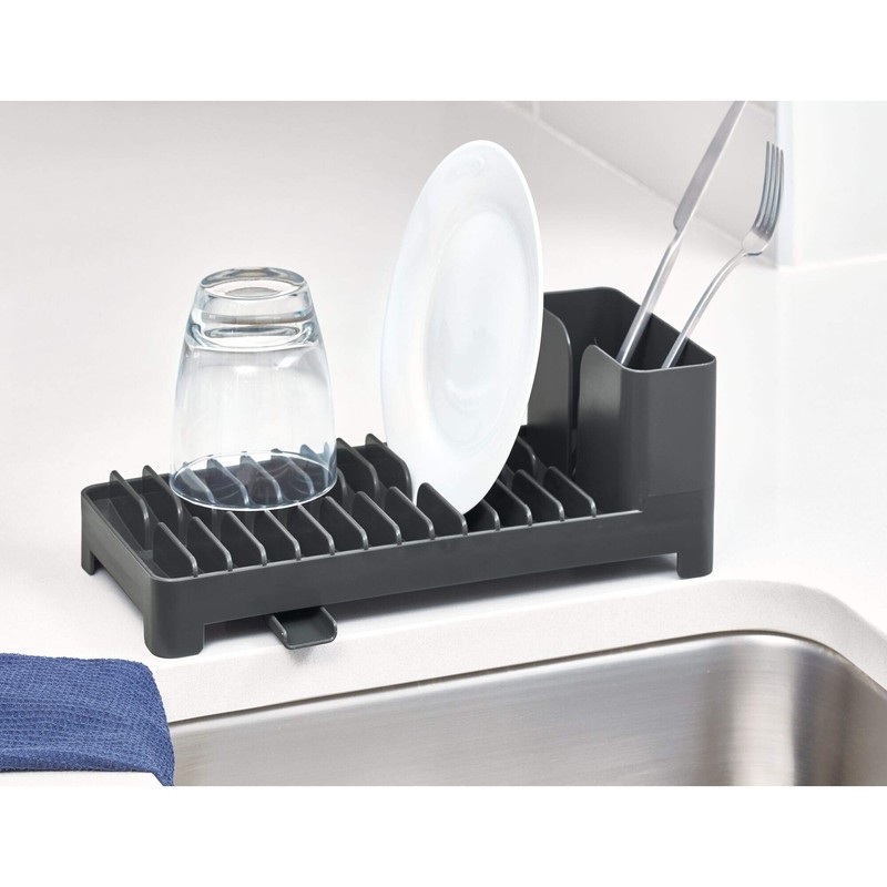 iDesign iDesign Kitchen Utensil Caddy - Compact Slate Dish Drainer