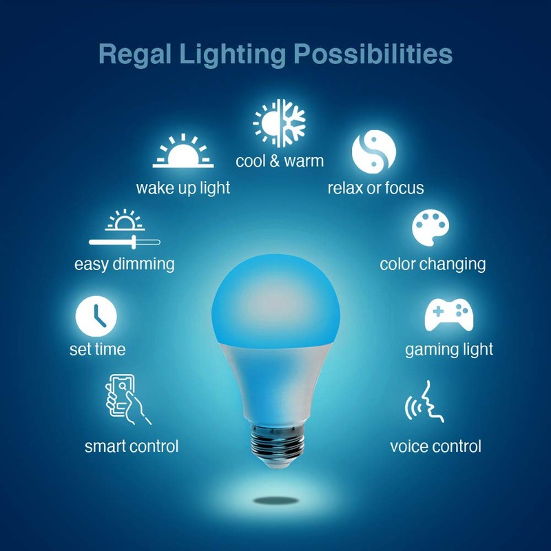 Regal LED A19 Light Bulb 5000K Daylight 800-Lumen, 9-Watt (60-Watt