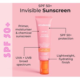 MCOBEAUTY INVISIBLE FACIAL SUNSCREEN SPF 50+, #MCS11 MCOBEAUTY