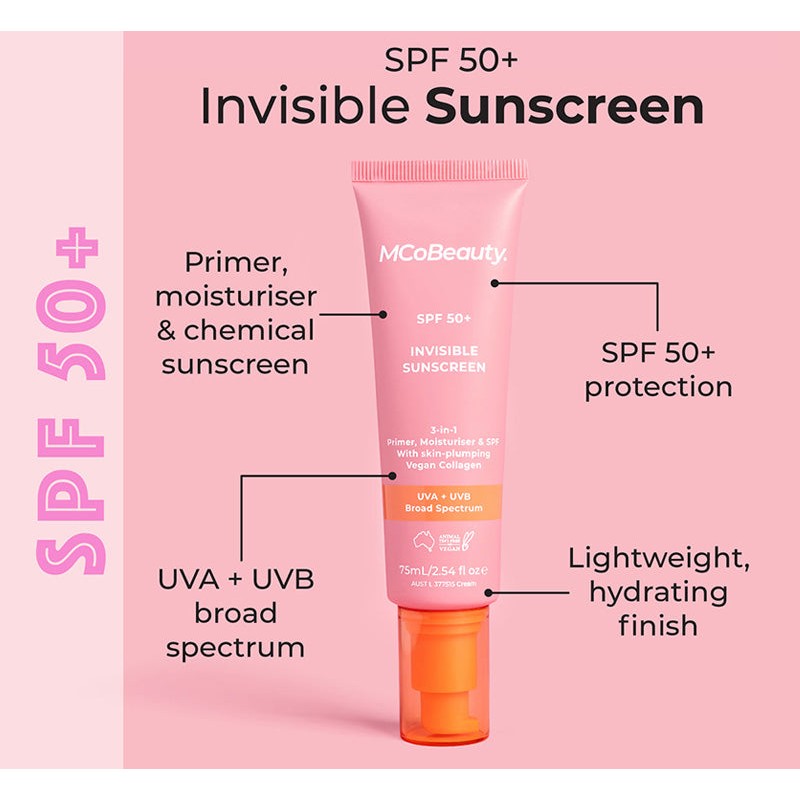 MCOBEAUTY INVISIBLE FACIAL SUNSCREEN SPF 50+, #MCS11 MCOBEAUTY