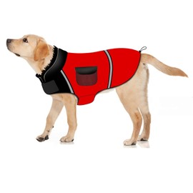 Traje de algodón para Perro,Abrigos Chamarras para Perro Grandes Medianos Pequeños, Impermeable Ropa de Invierno Resistente al Viento,Ropa para Perros con Bandas Reflectantes (L)