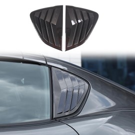 Rear Side Window Louvers Cover Trim Compatible with Mazda MX-5 Miata RF 2016-2024，ABS Car Window Scoop Louvers Cover Trim ，Air Vent Scoop Shades Cover Blinds (Carbon Fiber Pattern)