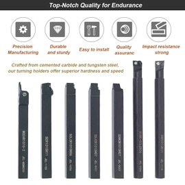 21pcs Lathe Drill Bars Set CNC Lathe Lathe Turning Tools Shaft Lathe 10 mm Lathe Shank Carbide Lathe Tool Holder Carbide Inserts with Carbide Inserts Wrench