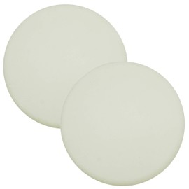 Premium Quality Large 2 Pcs Door Bumper Self Adhesive Sticker Strong Stickiness Wall Protector Guard Door Knob Stopper 3.2 Inches Rubber Round White Silicone Door Handle Bumper Set