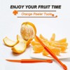Shoyisenka 10 Pcs Orange Peeler Tool, Plastic Orange Lemon Citrus