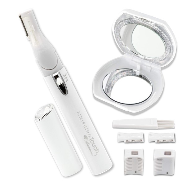 Finishing Touch Diamond Hair Remover with Light Up Deluxe Mirror (E-Commerce Packaging)