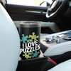 I Love Puzzles Enthusiast Jigsaw Art Stainless Steel Insulated Tumbler