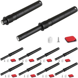 4.21" Push to Open Cabinet Hardware CBRIVE 10 Pack Push Latch & Lock for Hidden Door Touch Latches and Catch Push Release Drawer Pull Tip on RV Closet Close Strong Pop Out, Black