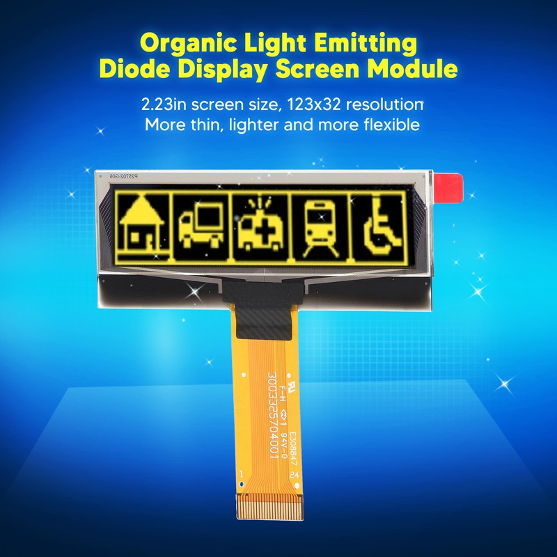 Organic Light Emitting Diode Display Module 2.23in 123x32 Resolution SSD1305