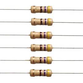 BOJACK 470 Ohm Resistors 1/2 W ±5% Carbon Film Single Resistor (Pack of 200)