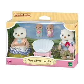 Sylvanian Families - La famille Loutre de mer - Set 4 Figurines - Plongez Dans l'univers de la famille Sylvanian - Figurines animaux Miniatures - Joue
