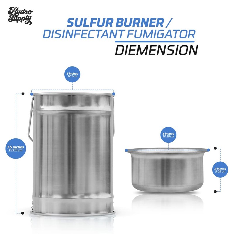 Hydro Supply Greenhouse Sulfur Vaporizer, Sulfur Burner with Indicator Lights,