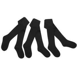 Tick Tock Baby Girls Cotton Rich Plain Tights 3 Pack Black 6-12 months