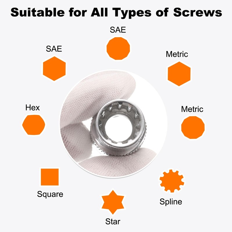 sourcing map 2pcs 12 Points Socket 3/8" Drive 10mm Metric