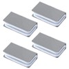 UTALIND 4 Pack Glass Clip Silver Strikes Plate Magnetic Rectangular