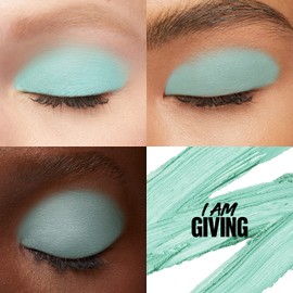MAYBELLINE Color Tattoo Longwear Multi-Use Eye Shadow Stix, Eye Makeup, I am Giving (Light Teal Matte)