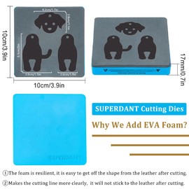 SUPERDANT Leather Dog Key Ring Cutting Dies Cute Animal Key Ring Cutting Dies Key Ring Holder Organiser Wooden Cutting Die Key Ring Pendant Leather Cutting Dies For DIY