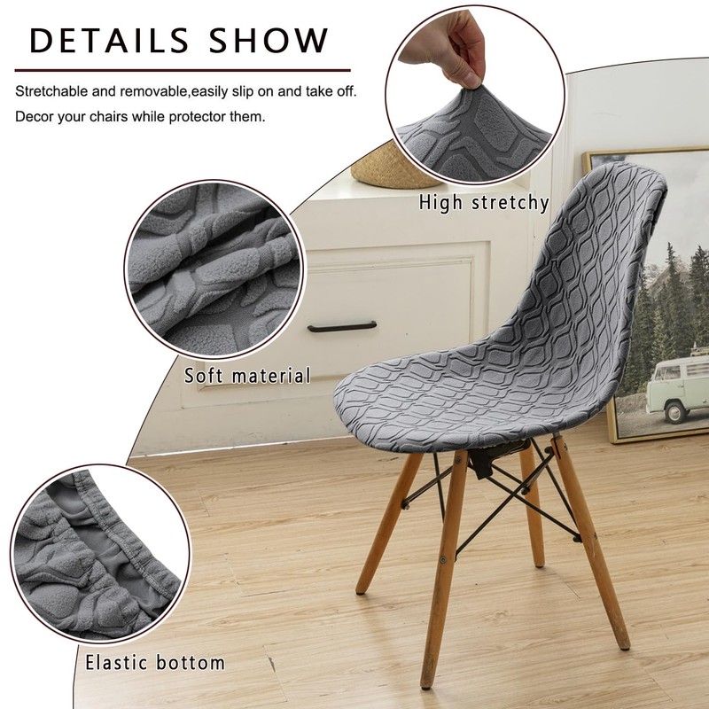 LANSHENG Chair Covers for Dining Chairs 4, Stretch Shell Dining