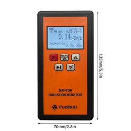 DEWIN Handheld Nuclear Radiation Detector, EMF Meter Radiation Monitor LCD Display Household Radioactive Tester Geiger Counter for Factory, Home(NR-750)
