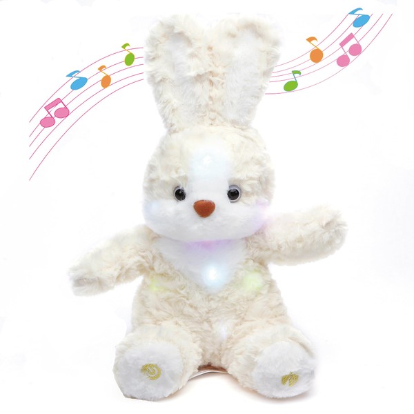 Anmebei LED Light-Up Plush Bunny Toy Soft Rabbit Stuffed Animal