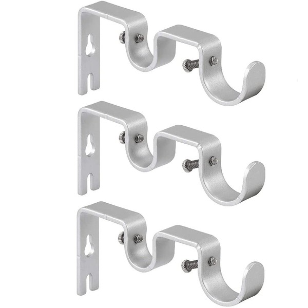 ANCLLO Heavy Duty Curtain Rod Brackets Double Curtain Rod Brackets