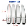 GXARTS Chrome Triple Plated 4 Door Handle Cover Compatible with
