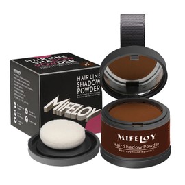MIFELOY Root Cover Up Powder, Touch Up Hair Color for Grey, Roots Concealer for Beard Line Eyebrow, Instantly Conceals Hair Loss, Roots Coverage Powder for Thinning Grays Hairline, Medium Brown