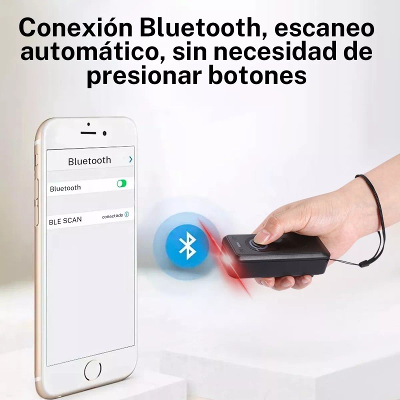 GOMITA Escáner Inalámbrico 2d Bluetooth Portátil Y Rápido