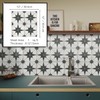 The Tiles Plaza Encaustic Peel and Stick Backsplash, Black Star