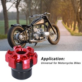 Tissting 2Pcs Motorcycle Fork Frame Sliders, CNC Aluminium Alloy Crash Protection Motorcycle Falling Protector Universal for Motorcycles Bikes(Red)