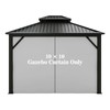 Gazebo Universal Replacement Privacy Curtain – Hugline 10' x 10'