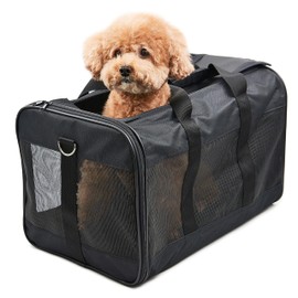 HITCH ScratchMe Pet Travel Carrier Soft Sided Portable Bag for Cats, Small Dogs, Kittens or Puppies, Collapsible, Durable, Airline Approved, Carry Your Pet with You Safely and Comfortably (L)