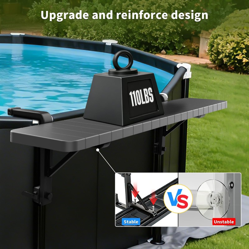 CLICLIET Pool Bar for Above Ground Pool, Pool Side Table