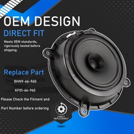 YzusGomumu BHN9-66-960 Front Door Speaker Compatible with 2014-2018 Mazda 3 2013-2016 Mazda 6 CX-5 Coaxial Speaker Replaces KF01-66-960