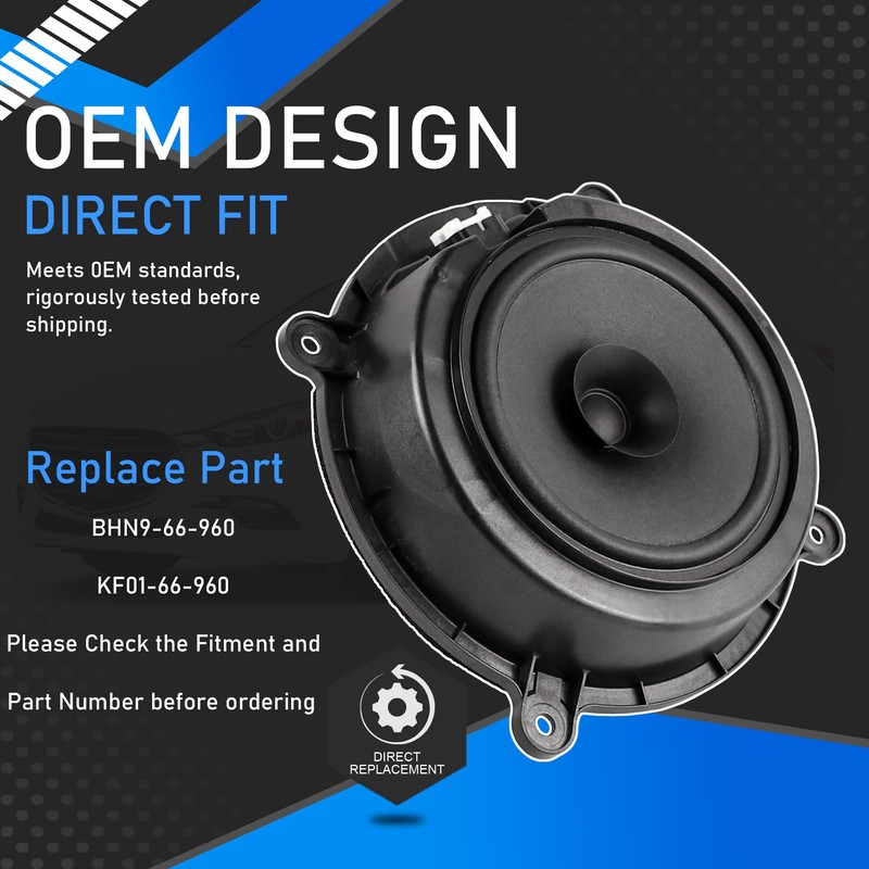 YzusGomumu BHN9-66-960 Front Door Speaker Compatible with 2014-2018 Mazda 3