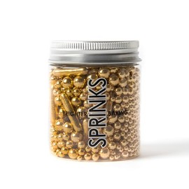 Sprinks Bubble and Bounce Shiny Sprinkles 75 g, Golden