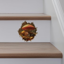 Sleeping Gnome - Wall Hole 3D Wall Sticker