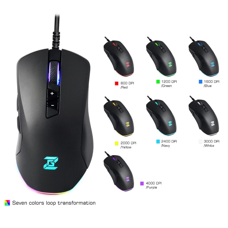ZIDLI BEST Wired Optical Mechanical Gaming Keyboard & Mouse Rainbow