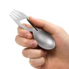 Fork Stainless Steel Sporks Titanium Spoon with Can Bottle Opener