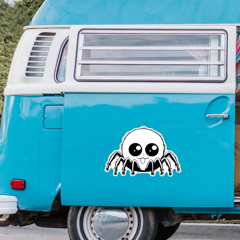 Extra Large 460mm 'Cute Spider' Permanent Sticker Decal for Cars/Windows/Bins/Walls