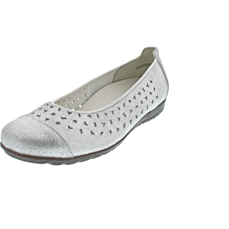 Waldläufer Hesima Ballerina Silver, Glitter silver., 40 UK wide
