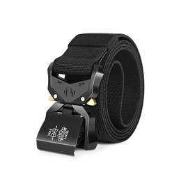 Leskyair Men's Tactical Work Belt, High Performance, 38 mm width, Military Style, Quick Release Metal Buckle, Gift with Tactical Molle Bag and Water Bottle Clip, Einheitsgröße