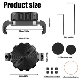 UVVRUR AirTag Bicycle Seat Mount, Waterproof, Hidden Anti-theft Mount for Saddle, GPS Tracker Accessories for Mountain Bikes and Road Bikes (A)