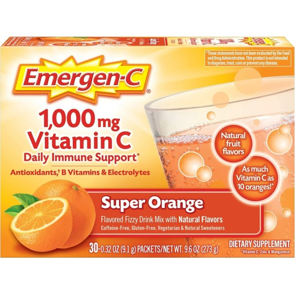 Emergen-C Immune Plus Super Orange Dietary Supplement - 30 Count