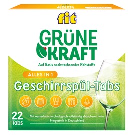 Fit Grüne Kraft Alles in 1 Tabs für ein optimales Spülergebnis 22er