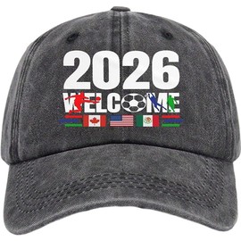 Premium 2026 Commemorative Sports Baseball Cap - Adjustable Unisex Cotton Sun Hat - Welcome 2026 Embroidered Fan Cap for Game Days Travel and Outdoor Activities