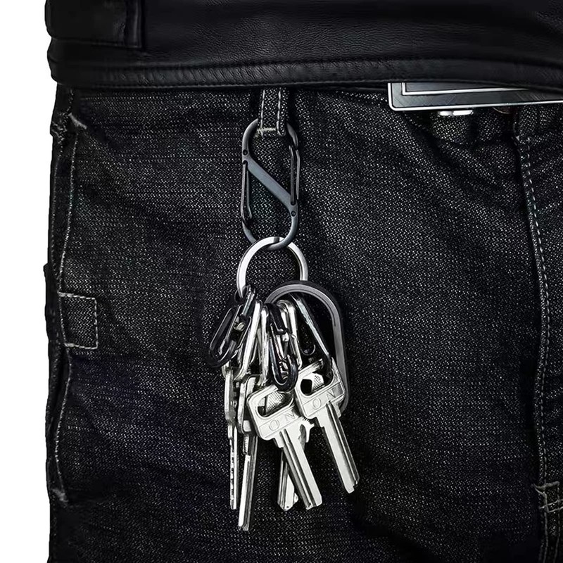 SZXMDKH Pack of 25 S Carabiners - Metal Double Carabiner