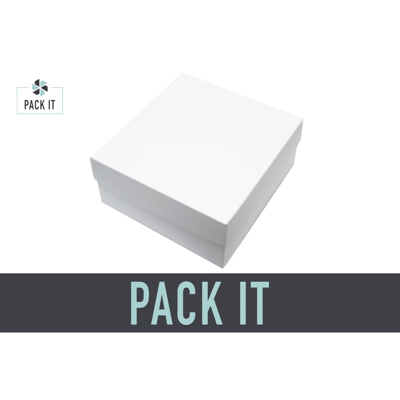 PACKIT | Caja Base y Tapa Chica blanca 20x20x9.5 |