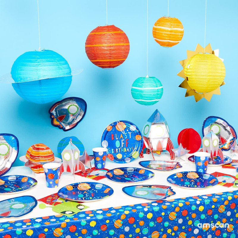 Amscan 582278 - Blast Off Birthday Space Party Paper Cups