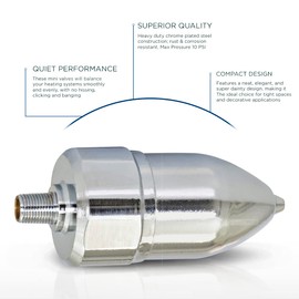 Midline Valve SBWIT14 Hoffman Steam Air Vent; Heat Regulator Float Type Valve; Straight Mount; 1/4 in. NPT; Chrome Plated Steel